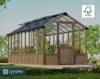 Imagine Canopia Natura Seră din lemn de cedru 8x22m / policarbonat - Structură din lemn de cedru & panouri de acoperiș Twinwall & panouri de pereți transparenți