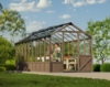 Imagine Canopia Natura Seră din lemn de cedru 8x22m / policarbonat - Structură din lemn de cedru & panouri de acoperiș Twinwall & panouri de pereți transparenți