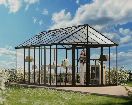 Imagine Sera din policarbonat ARIA Crystal Clear, 3 X 6 m, Palram - Canopia