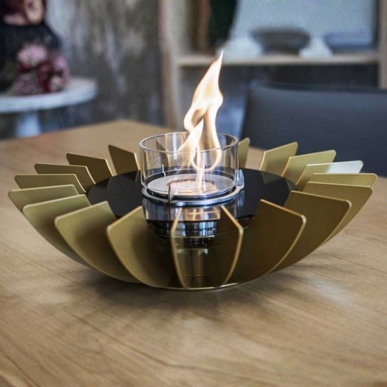 Imagine Semineu de masa cu bioetanol, Cosmo, GlammFire-Auriu