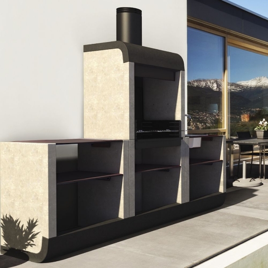 Imagine Gratar pe lemn si carbuni + cuptor de pizza, SUD PLUS, Tuozi