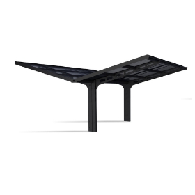 Imagine Carport auto Dublu Sydney 5.7x5.8m, cadru din aluminiu, panouri din policabronat, Palram - Canopia