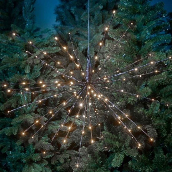 Imagine Decoratiune luminoasa stea de Crăciun, 160 led-uri, exterior/ interior, 70 cm, Luca Lighting