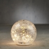 Imagine Sfera luminoasa decorativa, 20 leduri, 15x14cm, Sticla transparenta, Luca Lighting