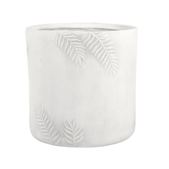 Imagine Ghiveci FERNANDO rotund, alb, 51x51cm, Edelman