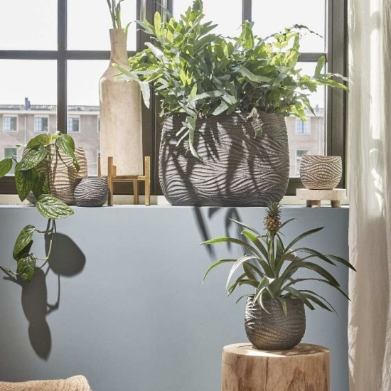 Imagine Ghiveci oval, maro, Hendrick, 28x16x21cm