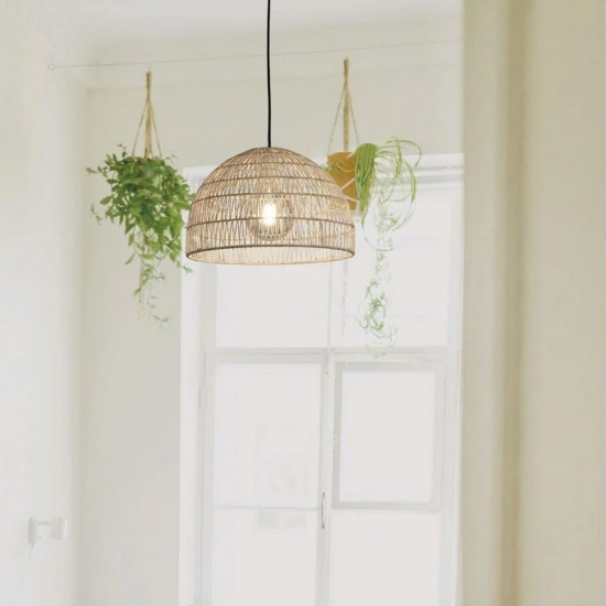 Imagine Lampa suspendata din ratan natural ACB Evens 3930/40