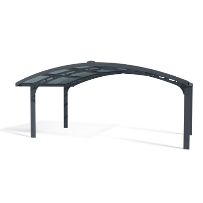 Imagine Carport auto  Arizona Wave 6 X 5 dublu-policarbonat cu acoperis arcuit- Canopia