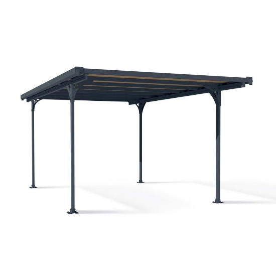 Imagine Carport auto Verona 5000 dublu-policarbonat cu acoperis plat - Canopia