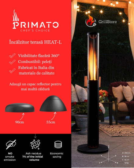 Imagine Incalzitor terasa pe peleti, HEAT-L, Primato