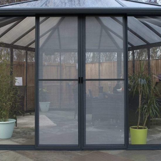 Imagine Set de uși cu plasă Screen, gri, pentru foișorul Ledro/Garda/Sanremo, Canopia