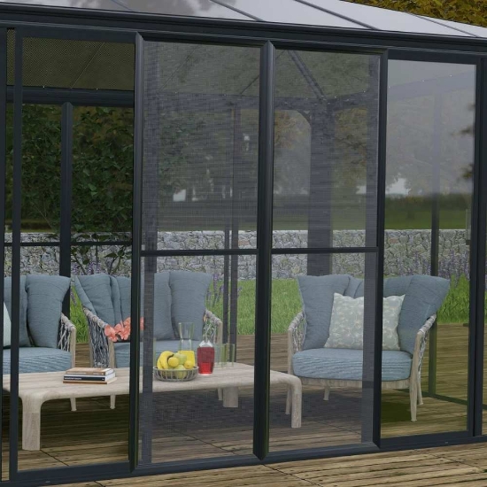 Imagine Set de uși cu plasă Screen, gri, pentru foișorul Ledro/Garda/Sanremo, Canopia