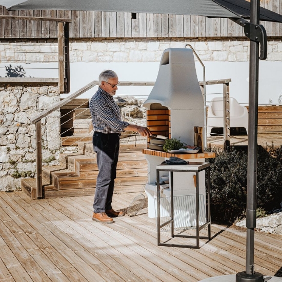 Imagine Gratar New Iberia Plus cu 1 suport lateral mini 