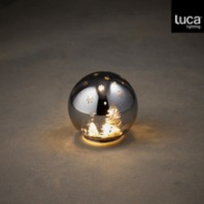 Imagine GLOB DECORATIV ARGINTIU, CERB-ARBORE, 15 LED