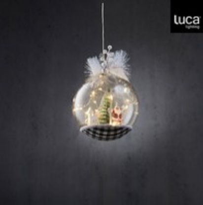 Imagine DECORATIUNE BULGAR CU MOS CRACIUN, LUMINOS, 17 LED