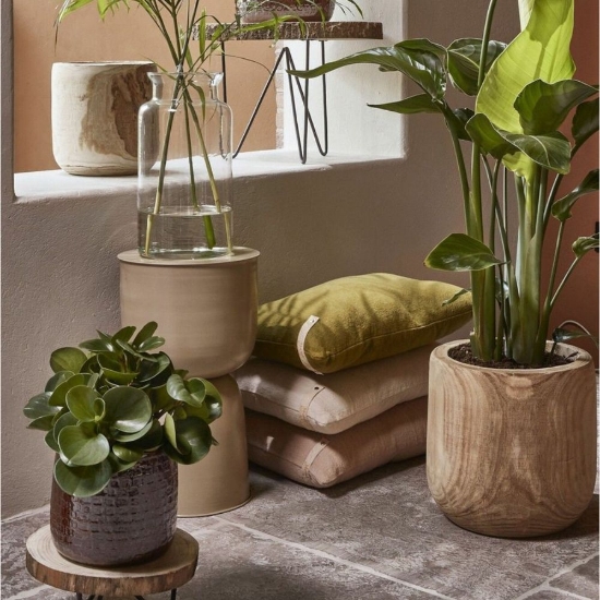 Design casa Ghiveci din lemn de paulownia Pia 31X31cm Mica-Decorations