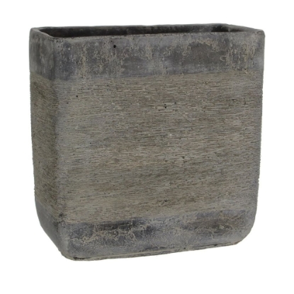 Imagine Ghiveci Dreptunghiular Kane, Gri Închis, 28x14x28 cm, Mica Decorations