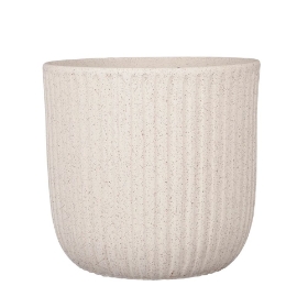 Ghiveci rotund teracota, alb, Dante, 30x27cm, Mica Decorations