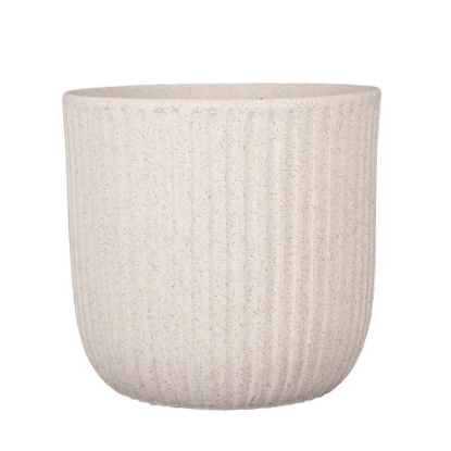 Ghiveci rotund teracota, alb, Dante, 30x27cm, Mica Decorations