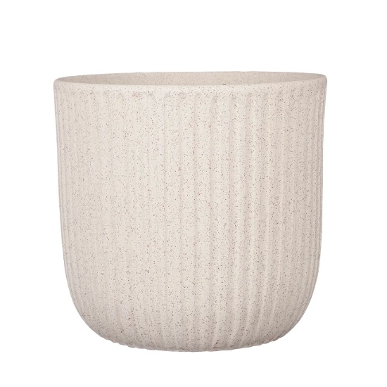 Ghiveci rotund teracota, alb, Dante, 30x27cm, Mica Decorations