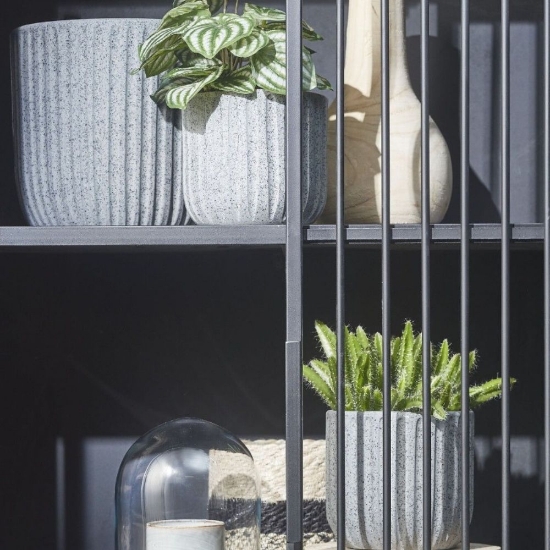 Imagine Ghiveci rotund teracota, gri, Dante, 24x22cm, Mica Decorations