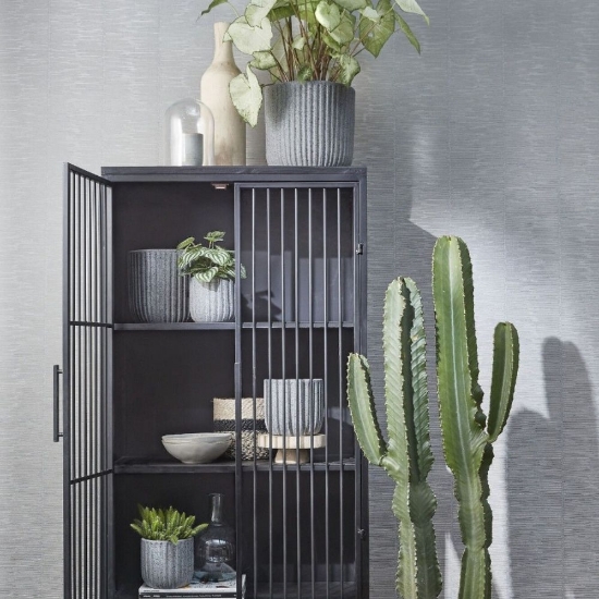 Imagine Ghiveci rotund teracota, gri, Dante, 24x22cm, Mica Decorations