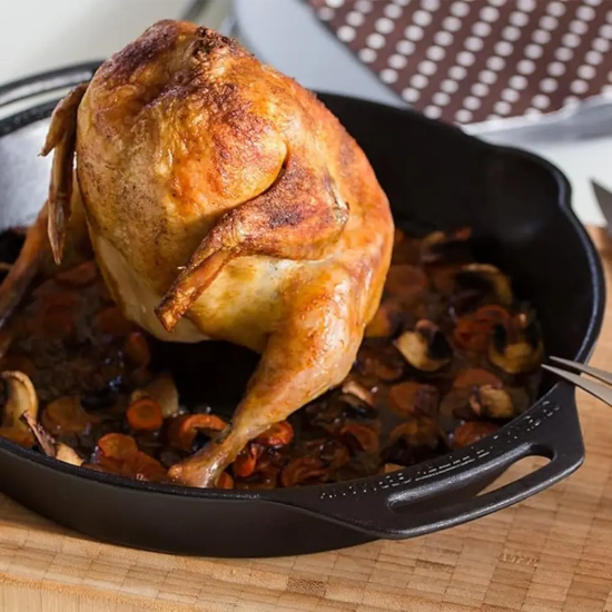 Imagine Tigaie fonta pentru pui la rotisor, 30cm, Petromax