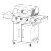 Imagine Grătar pe gaz GARDA, 13,5 kW, 3+1 arzătoare, Sunset BBQ