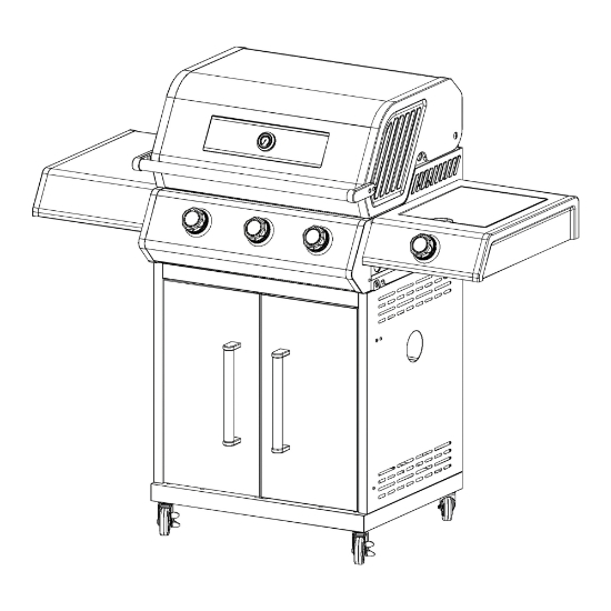 Imagine Grătar pe gaz GARDA, 13,5 kW, 3+1 arzătoare, Sunset BBQ