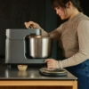 Imagine Mixer cu spirala Ooni Halo Pro - Malaxor profesional pentru pizza, gri inchis