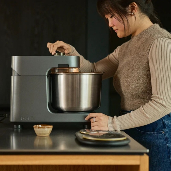 Imagine Mixer cu spirala Ooni Halo Pro - Malaxor profesional pentru pizza, gri inchis