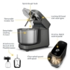 Imagine Mixer cu spirala Ooni Halo Pro - Malaxor profesional pentru pizza, gri inchis