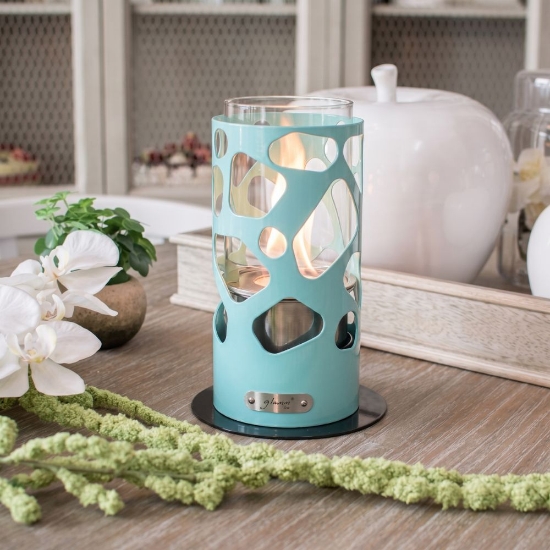 Imagine Semineu de masa cu bioetanol, Tile, GlammFire - Turquoise