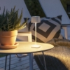 Imagine Lampa de masa cu USB, Mini Capri, crem-alb, 7x25 cm