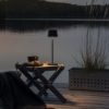 Imagine Lampa de masa cu USB, Capri, negru, 10x36 cm