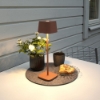 Imagine Lampa de masa cu USB, Capri, teracotta, 10x36 cm 