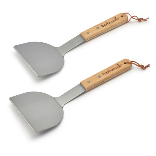 Set 2 spatule plancha, otel inoxidabil, Barbecook